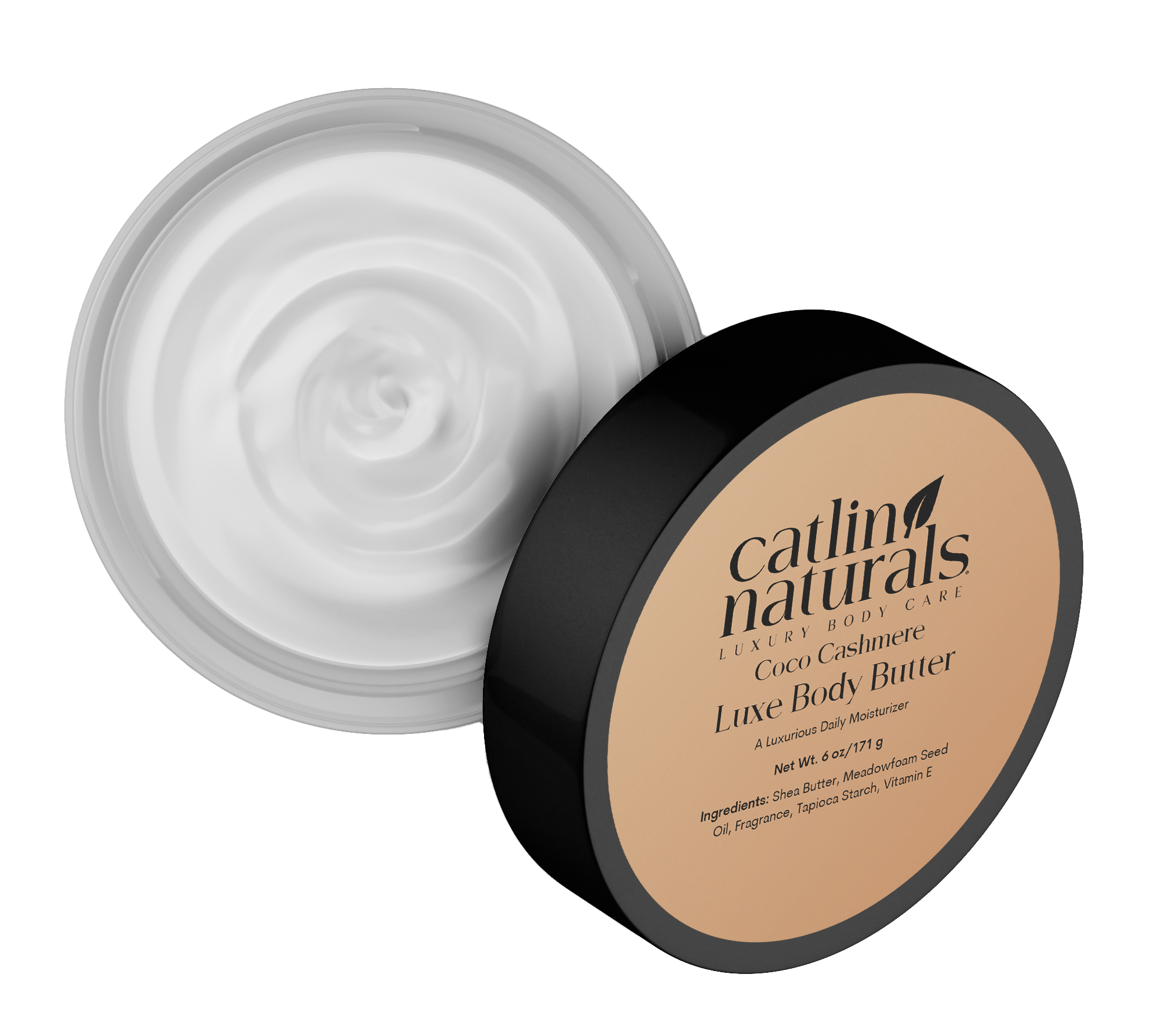 Coco Cashmere Body Butter — whipped shea body butter with warm vanilla & coconut scent | Catlin Naturals