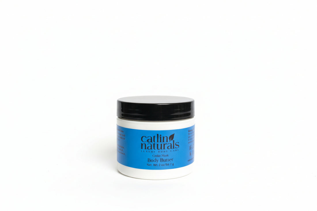 Cedar Musk Body Butter Travel Size — travel size shea body butter with cedar musk scent | Catlin Naturals