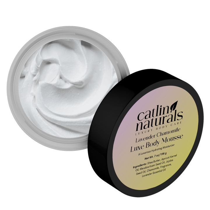 Lavender Chamomile Body Mousse — lightweight shea body mousse with calming lavender & chamomile scent | Catlin Naturals