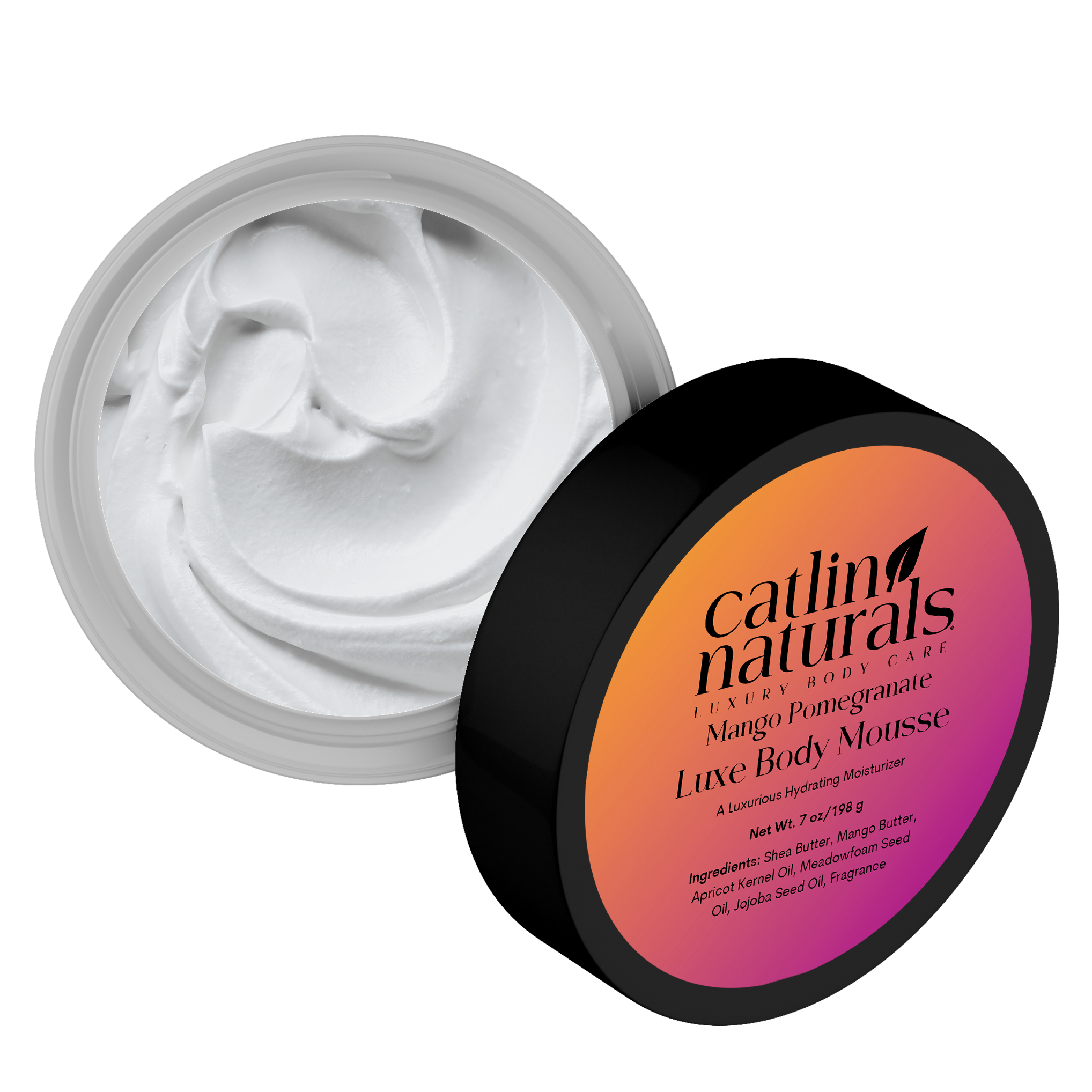 Mango Pomegranate Body Mousse — lightweight body mousse with mango butter & fruity scent | Catlin Naturals