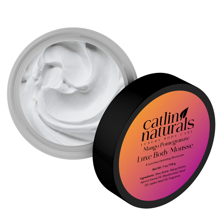 Mango Pomegranate Body Mousse — lightweight body mousse with mango butter & fruity scent | Catlin Naturals