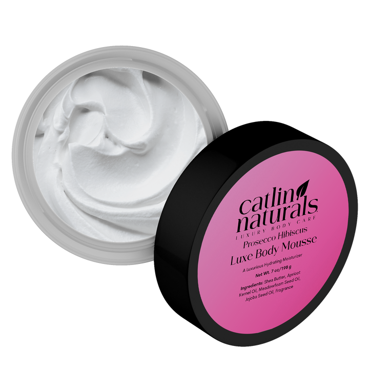 Prosecco Hibiscus Body Mousse — lightweight body mousse with sparkling apricot, jasmine & hibiscus scent | Catlin Naturals