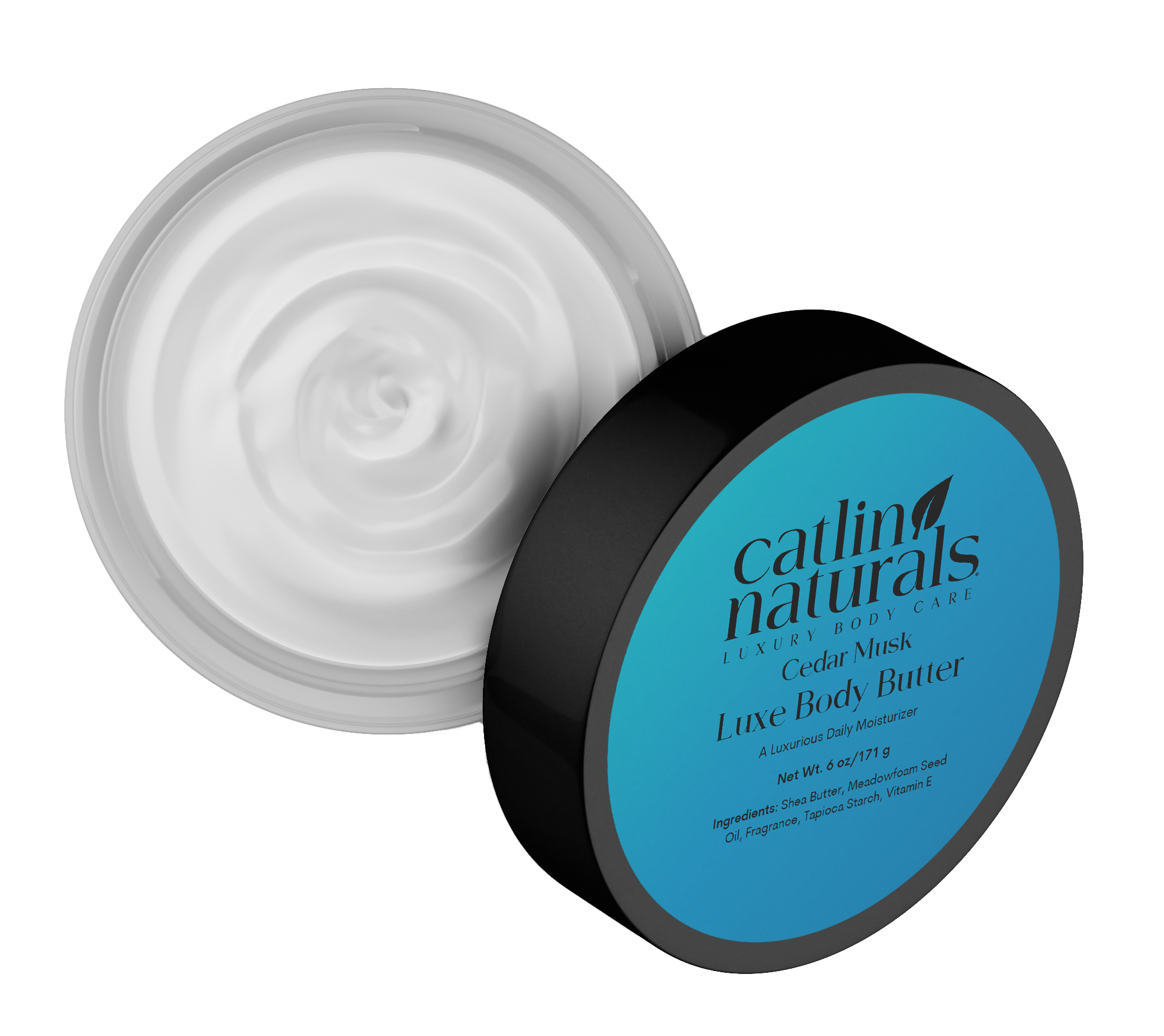 Cedar Musk Body Butter — whipped shea body butter with earthy cedar & tonka bean scent | Catlin Naturals