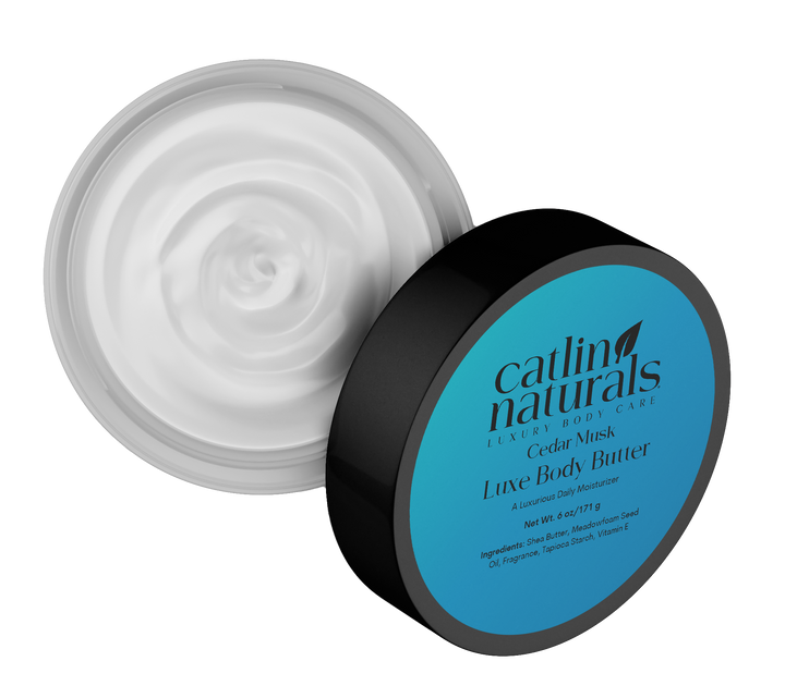 Cedar Musk Body Butter — whipped shea body butter with earthy cedar & tonka bean scent | Catlin Naturals