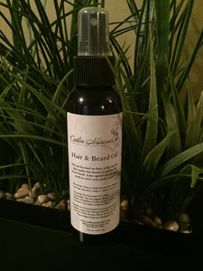 blue color plastic bottle, black sprayer top , beard oil